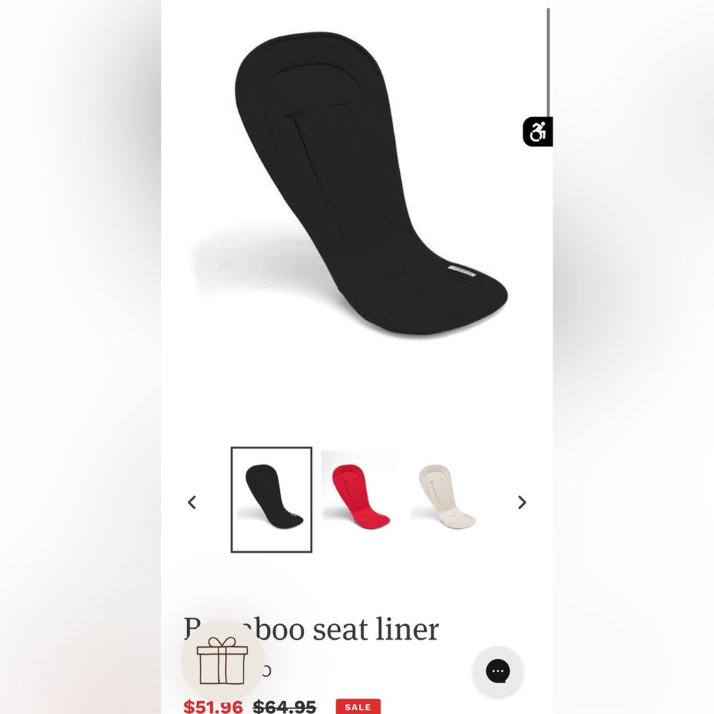 Bugaboo seat liner - black - universal